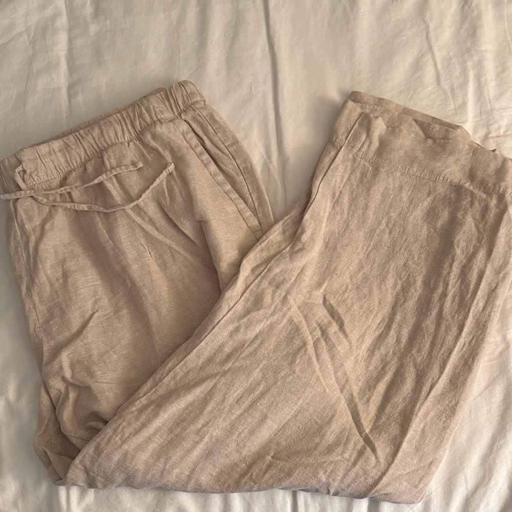 Old Navy High-Waisted Linen-Blend Straight Pants